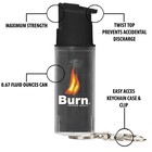 Burn Pepper Spray For Self Defense 1 2oz Police Strength Security Keychain