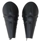 Sunburst Knights Battle Black Leather Armor Leg Greaves And Arm Bracers Set