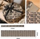 Wrapping Paper Roll - Birthday Kraft Wrapping Paper Vintage Style Paper  For Men