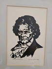 Vintage Hans Bittner Scissor Cut Silhouette Ludwig Von Beethoven Framed
