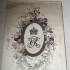 Antique Queen Victoria Silk Embroidered Picture Woven Ronze   Vachon Lyon 1862