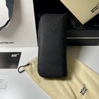 Montblanc Classic Black Leather 2-pen Leather Pen Zip Case