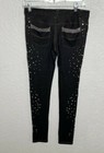 Urban Groove Rhinestone Dance Pants Jeggings Sz Lc Denim Blue Ah3558 Hip Hop Tap