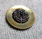 Vintage Antique Metal   Glass Picture Button