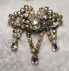 Vintage Art Deco Musi Rhinestone Shoe Clip Pair 2x2    Multifaceted Dangle- Jm