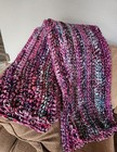 Hand Crocheted Throw Afghan Blanket  - Sofa Bling