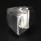 Vtg Sterling Silver - Mexico Taxco Modernist Chunky Statement Ring Size 8 - 18g
