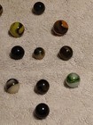 Lot Of 20 - Jabo Marbles With Aventurine Swirl Glass Most Are 5 8  