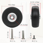 Universal 50mm X 18mm Luggage Replacement Wheels Set Of 4 - Easy Install Repair