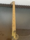 Antique Vtg Stanley No 18 Boxwood Brass Folding Ruler 2 Foot fold Tool 1890-1920