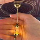 1 12 Scale Miniature Brass Ceiling Lamp Dollhouse Touchless Birdcage Glass Light