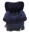 New Prym Dritz 1998 Collectible Novelty Navy Blue Velour Sofa Pin Cushion