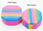 223ml Large Silicone Wax Concentrate Container Food Storage Nonstick Jar Rainbow