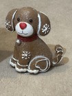 New  Cracker Barrel Christmas Gingerbread Dog Glitter Figurine
