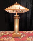 Vtg Mission Arts   Crafts Style Lamp Dale Tiffany  2401 Night Light Base Slag