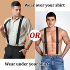 Heavy Duty X Back Suspenders For Men Women Adjustable Work Braces 1 5in