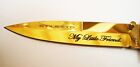 Scarface Tony Montana My Little Friend Gold Handle  Blade Godfather Pocket Knife