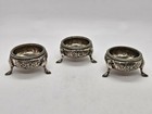 Antique Martin Hall   Co  Silver Plated Epns Salt Cellars 1 1 8  T X 1 3 4  Dia
