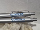 Lot Of 2 Drug Rep Vintage Viagra Metal Collectible Pharmaceutical Pens -rare