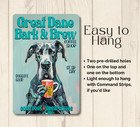 Great Dane Coffee Bar Sign Bark   Brew Dog Funny Metal Tin Decor Wall Art Plaque