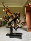 Antique W  Watson   Sons Ltd - Praxis Model Brass Microscope - Circa 1919  Cased