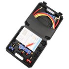 Hvac Ac 3 Way Manifold Gauge Set W  5ft Hoses R134a R410a R22 R404a Tool Kit