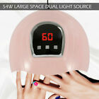 54w Pro Nail Polish Dryer Lamp Led Uv Gel Acrylic Curing Light Manicure Timer