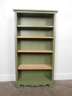 Vtg Colonial Antique Farm Solid Wood Display Shelf Bookcase 45x24 -8  Shallow Vg