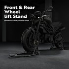 Motorcycle Front   Rear Stand Set 440 Lbs Lift Forklift Paddock Wheel Spoolift