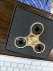 Tri Fidget Hand Spinner Aluminum Metal Focus Desk Toy Gyro Bearing Gold       