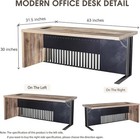 Executive Office Desk Stainless Steels Computer Writing Desk Office Workstation