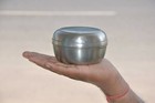 Old Brass Solid Nickel Plated Handcrafted Pill powder Box