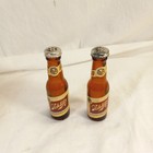 Vintage Jos  Schlitz Glass Beer Bottle Salt   Pepper Shakers Advertising