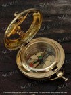 Antique Vintage Elgin Style Brass Pocket Watch With Brass Sundial Compass Gift