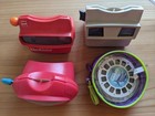 Vintage Viewmaster Sawyers Gaf Lot 3 Viewers With 14 Open Reels And Reel Case