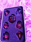 7-piece Handmade Liquid Quicksand Polyhedron Dice Set W box  D   D Trpg