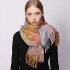 Plaid Scarf For Women Pashmina Shawl Wrap For Fall Winter Evening Dresses