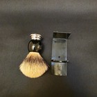 Badger Brush And Stand For Mens Safety Razor Shaving Set Brush Vintage