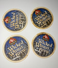 Set Of 4 Pete s Wicked Winter Brew Round Beer Bar Coasters 4 