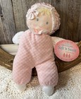 Nwt Eden Soft  n Sweet Baby Girl Doll Pink Plush Terry Cloth 10  Lovey