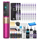 Wireless Tattoo Gun Kit - Adjustable Stroke Tattoo Machine  Complete Professiona
