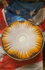 Meriden Silver Plate Co Antique Bride   s Wedding Basket  Orange And White Ruffles