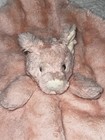 Pink Pig Lovey Baby Toy Rattle Security Blanket No Tag Very Soft Plush Euc