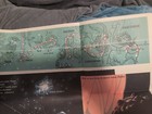 Vintage 1960 Map Of The Solar System And Outer Space Large Poster 48 x35 