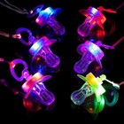 Glowing Whistles Led Light Up Pacifier Necklace Party Supplies Glow In The Dark