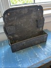 Vintage Matchstick Holder Tin Metal Wall Mount Matchbox Antique With Matches