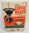 Vtg Mcm Nos David Douglas 4-8 Cup Corning 14k Gold Trim Coffee Maker And Server