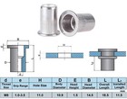 30pcs M8 Stainless Steel Threaded Rivet Nuts  Rivnuts Nutsert M8-1 25mm