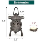 Sungmor Candle Holder Cast Iron Vintage Garden Hanging Lantern Tabletop Tealight