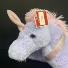 Dan Dee Purple Unicorn Plush Pink Stars Shimmer Collar 25  Large Stuffed Animal 